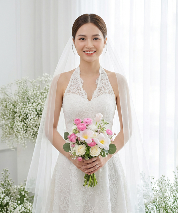 Hoa cưới pastel tím hồng lãng mạn gallery
