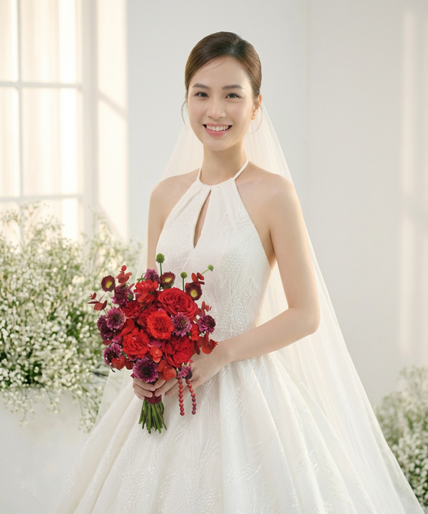 Hoa cưới đỏ quyến rũ và cá tính gallery