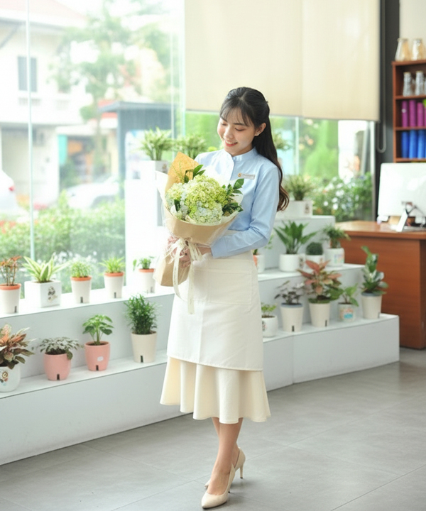 Bó hoa cẩm tú cầu xanh nhẹ nhàng gallery