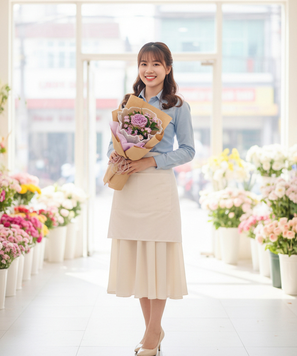 Bó hoa tím vintage thanh lịch gallery