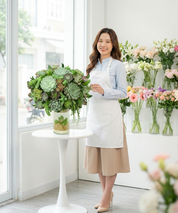 Bình sen đá khai trương độc đáo gallery
