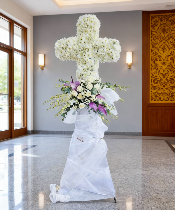 Kệ hoa thánh giá chia buồn gallery