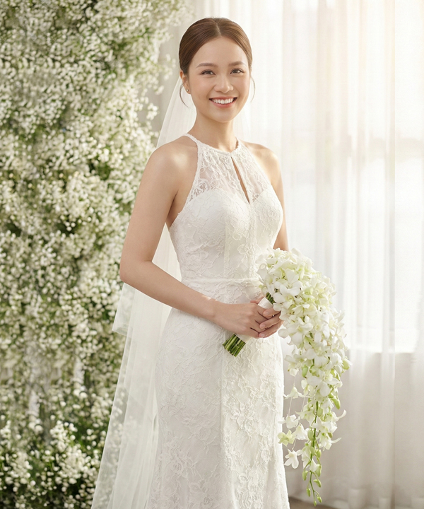 Hoa cưới hồng pastel tinh tế gallery